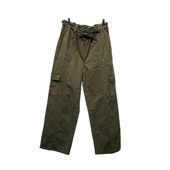 RAILS WOMENS SIZE LARGE BODIE CARGO TWILL WIDE LEG PANTS DARK OLIVE GREEN NEW - Picture 5 of 14